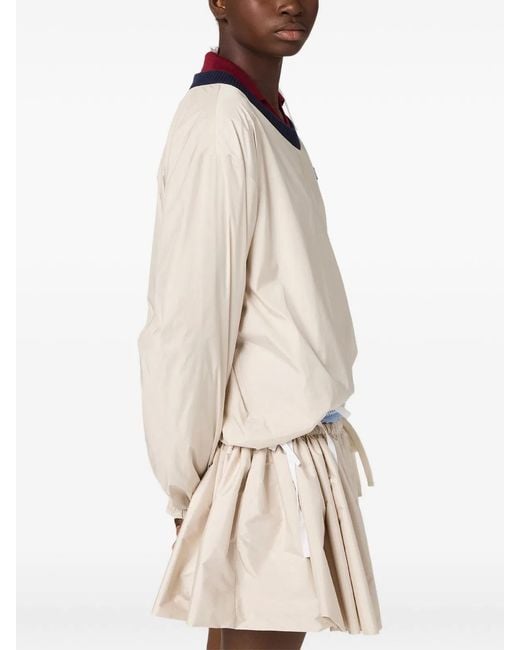 Miu Miu Natural Technical Pongé Sweatshirt
