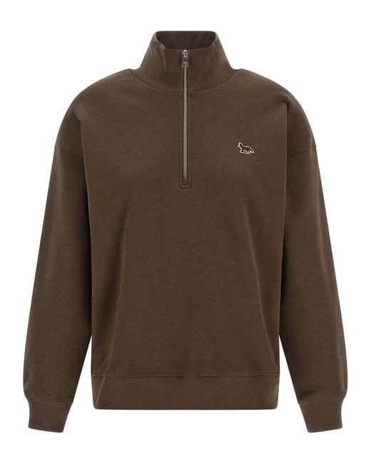 Maison Kitsuné Brown 'Baby Fox' Sweatshirt