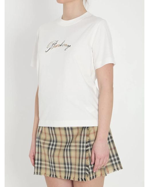 Burberry White Chalk Frankie T-Shirt
