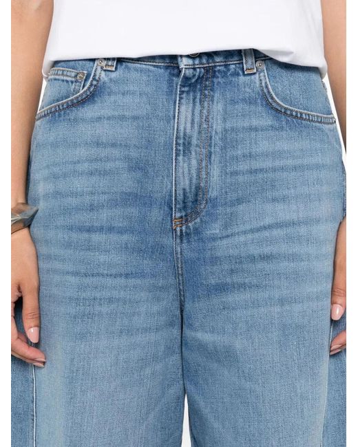Givenchy Blue Cocoon Logo-Patch Jeans