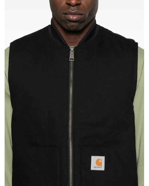 Carhartt Black Padded Cotton Canvas Vest
