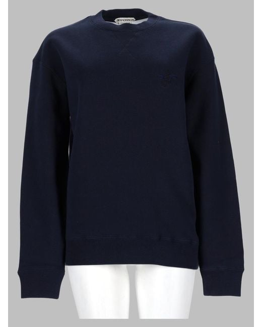 J.W. Anderson Blue Relaxed Fit Crewneck Cotton Sweatshirt