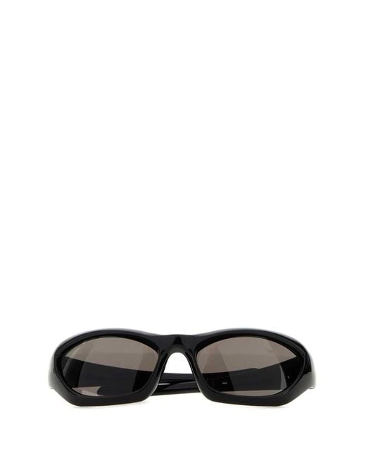Balenciaga Gray Sunglasses With Rotating Temples