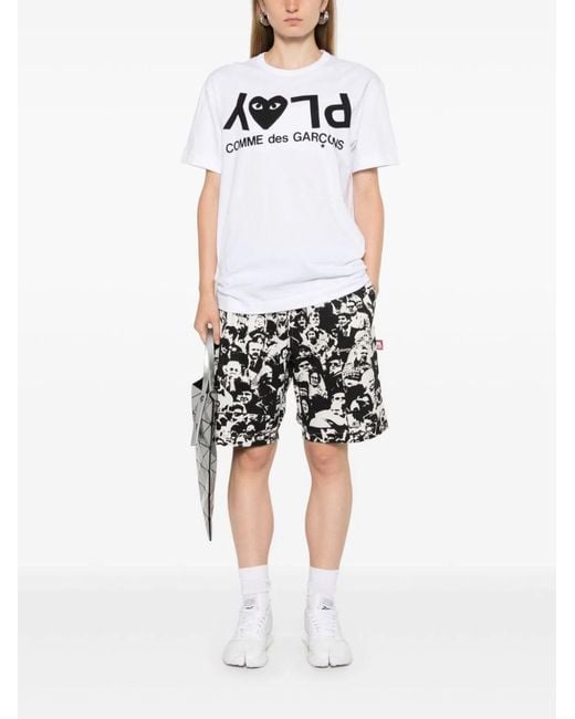 COMME DES GARÇONS PLAY White Cotton T-Shirt