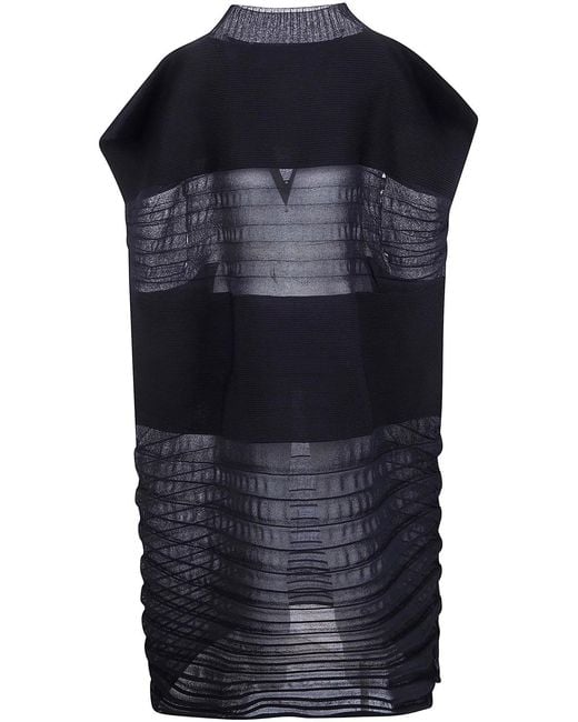 HOMME PLISSÉ Blue Homme Plisse "Moving Knit" Dress
