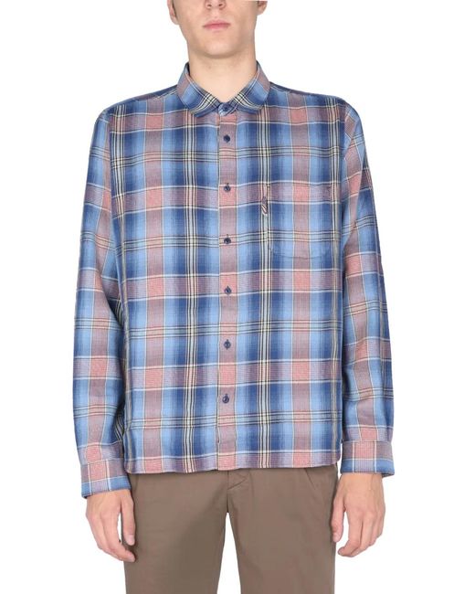 YMC Blue Curtis Shirt for men