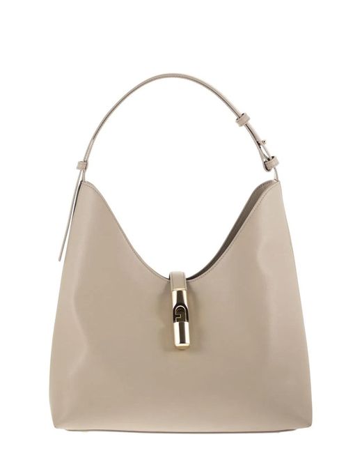 Furla Natural Goccia" Sidney Calf Leather Medium Hobo Bag