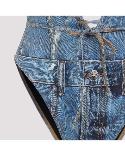 DIESEL Blue Costume Intero Effetto Denim