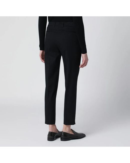 PT Torino Black Slim-Fit Cotton-Blend Trousers