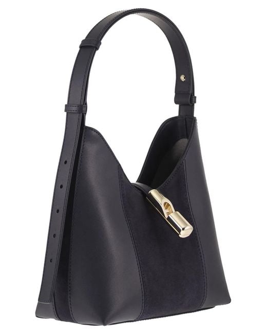 Furla Black Goccia S Hobo – Leather Shoulder Bag