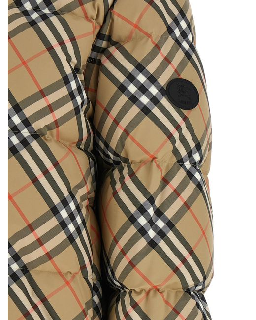 Burberry Metallic 'Ambleside Check' Down Jacket