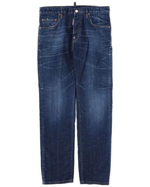 DSquared² Blue Cotton Trousers for men