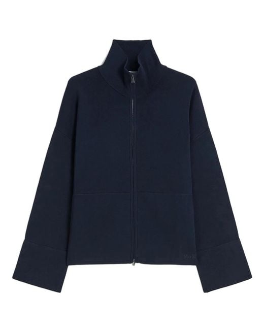 Max Mara Blue Full Zip Cardigan