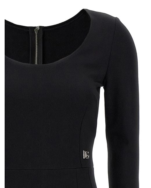 Dolce & Gabbana Black Dolce & Gabbana Logo Dress