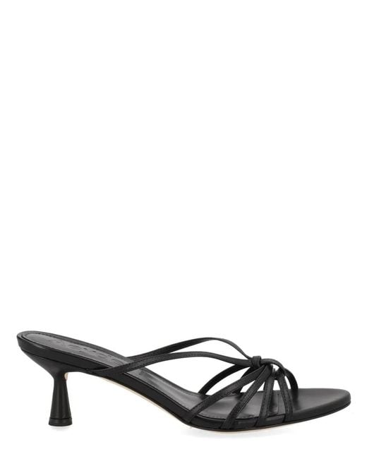 Aeyde Black Sandalo "Abby" Con Tacco