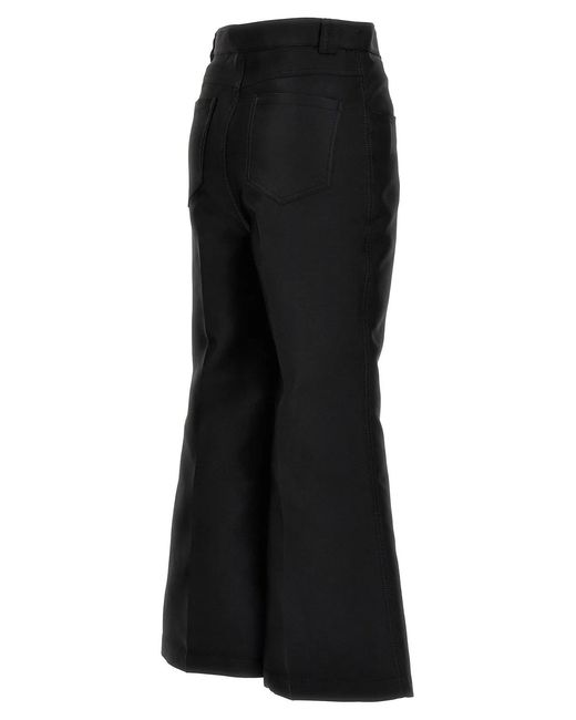 Giambattista Valli Black Cropped Silk Blend Pants