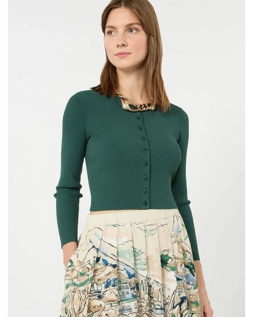 Weekend by Maxmara Green Wkdtennis Cardigan