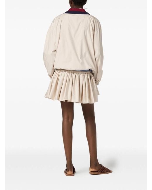 Miu Miu Natural Technical Pongé Sweatshirt