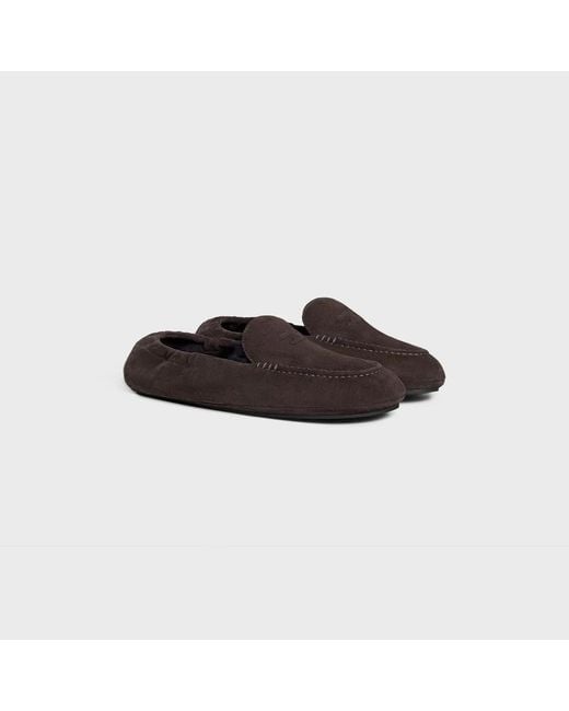 Céline Brown Adam Suede Loafers for men