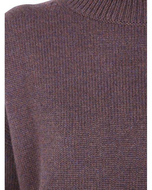 Kujten Purple "Ulla Crop" Turtle Neck