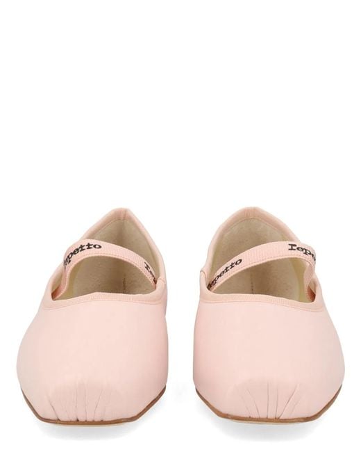 Repetto Pink Calfskin Flat Shoes
