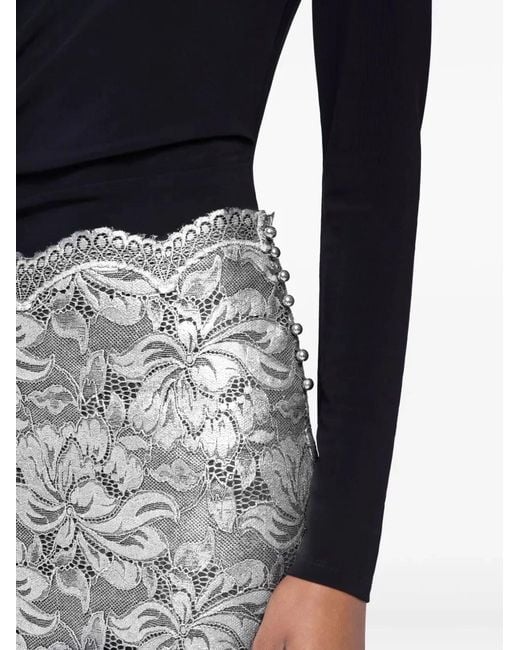 Rabanne Gray Long Lace Skirt