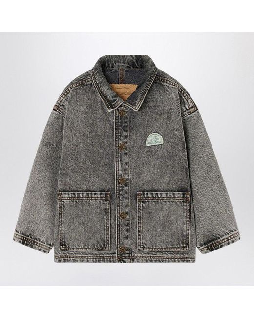American Vintage Women's Gray Faded Denim Jacket