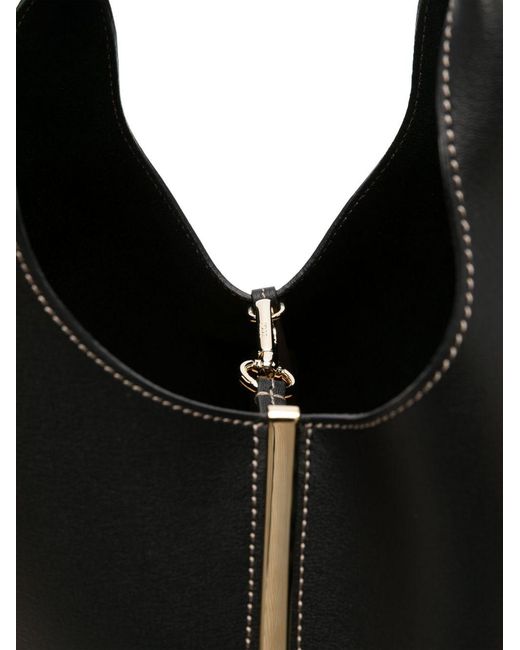 Tod's Black Tods Leather Small Shopping Bag