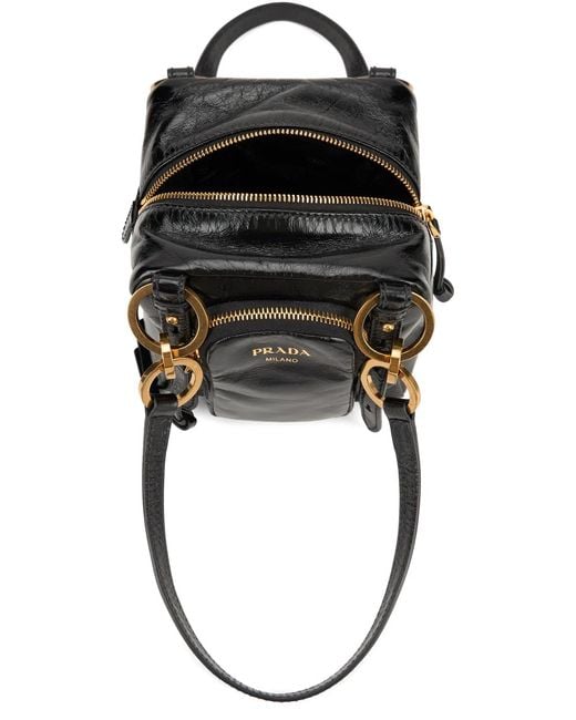 Prada Black Dangle Leather Bag