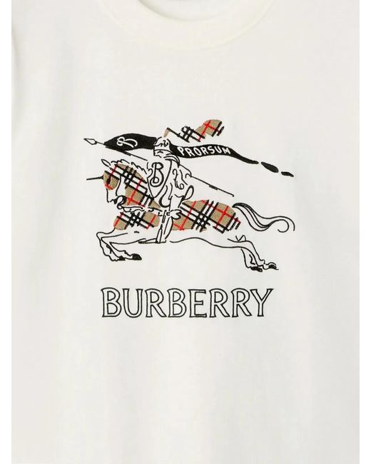 Burberry White Chalk Check Frankie T-Shirt