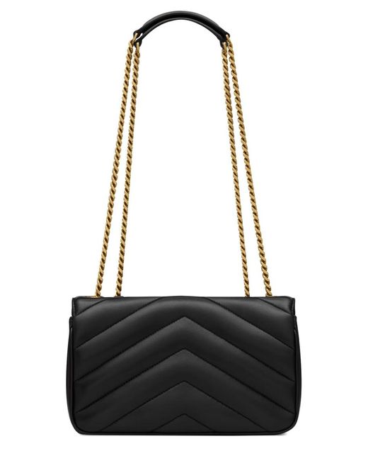 Saint Laurent Black 'loulou' Small Shoulder Bag