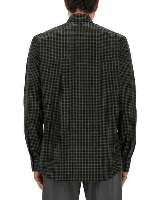 Moschino Couture Black Shirt With Goose Embroidery for men
