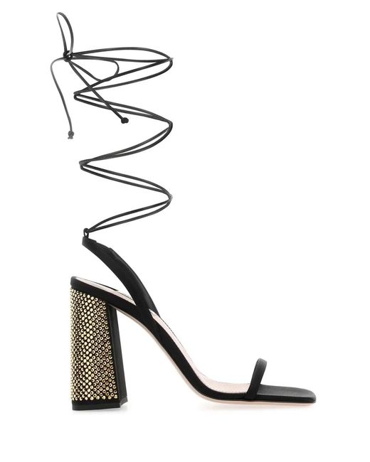 Miu Miu White Satin Sandals
