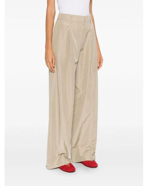 Forte_forte Natural Polyester Cotton Trousers