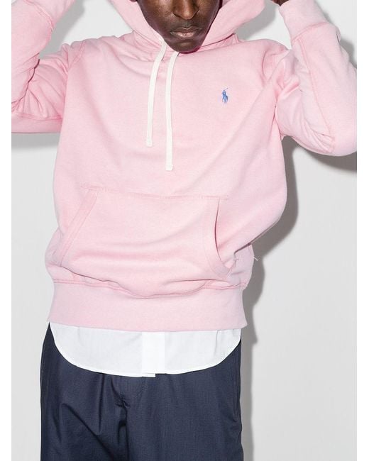 Polo Ralph Lauren Pink Logo Hoodie for men