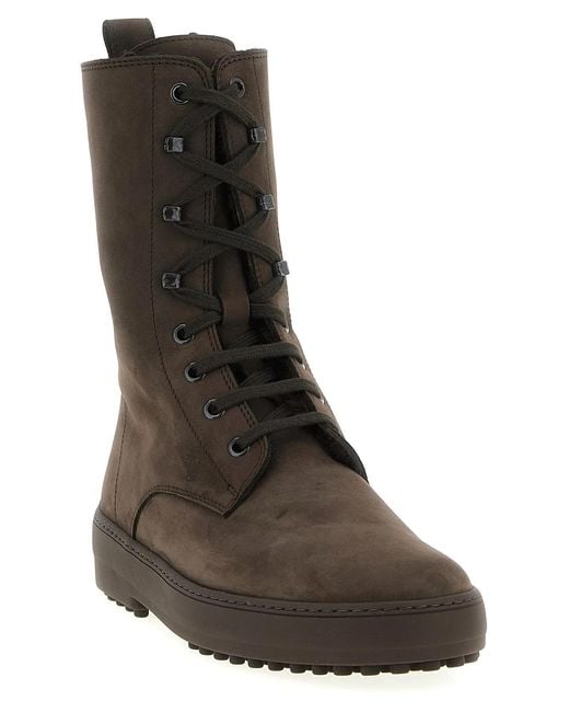 Tod's Brown 'Winter Gommino' Ankle Boots