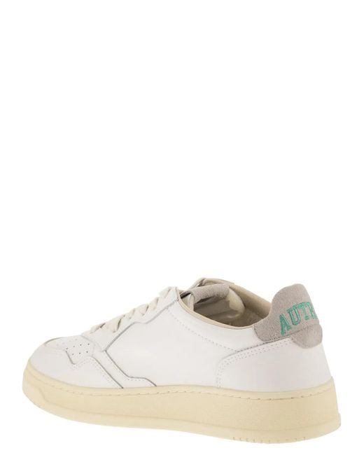 Autry White Medalist Low for men