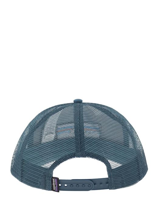 Patagonia Blue Hat With Embroidered Logo On The Front