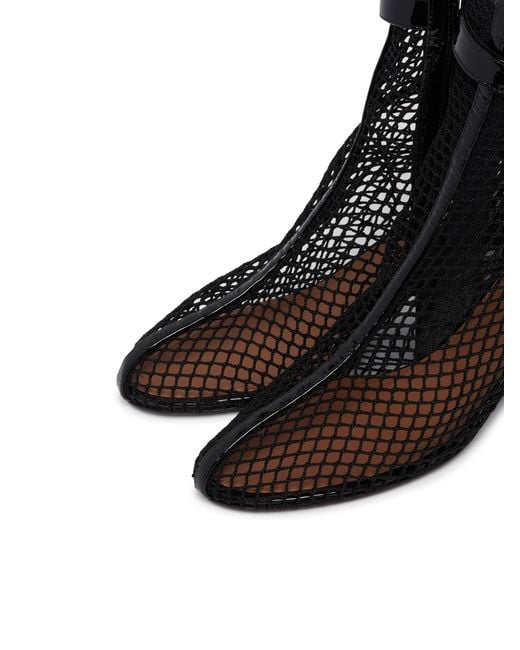 Alaïa Black Alaia Mesh Buckle-Strap Ankle Boots
