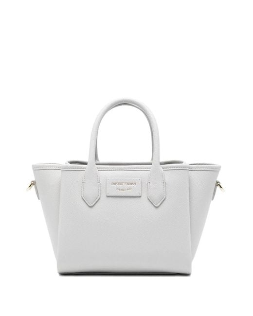 Emporio Armani White Small Shopping Bag