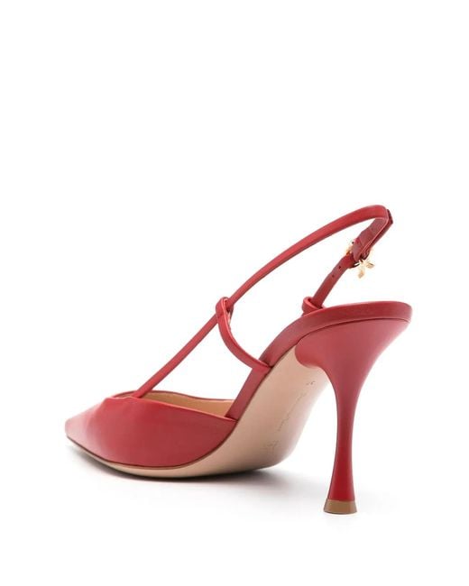 Gianvito Rossi Pink Leather Decolletes Slingback