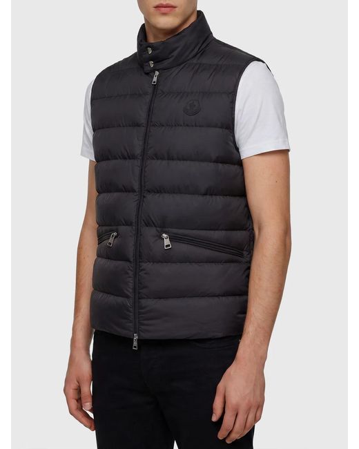 Moncler Black Quilted Padded Gilet for men
