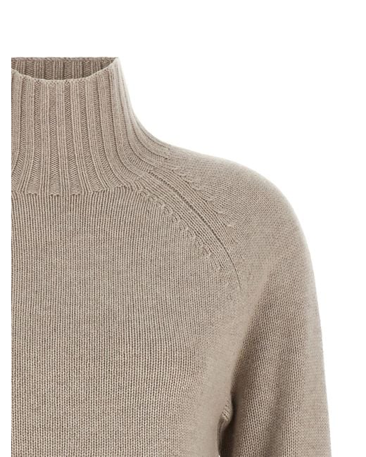 Max Mara Gray Max Mara 'S 'Mantova' High Neck Sweater