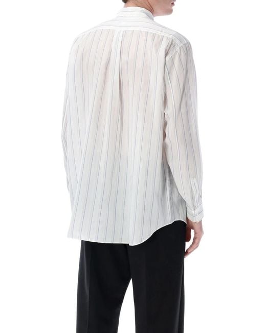 Comme des Garçons White Shirt Shirt Striped Cupro Shirt for men