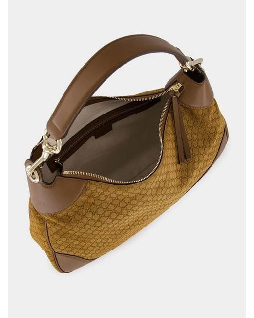 Gucci Brown Suede Medium B Shoulder Bag