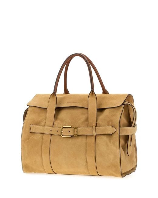 Marc Jacobs Metallic Large The Dakota Suede Shopping Handbag