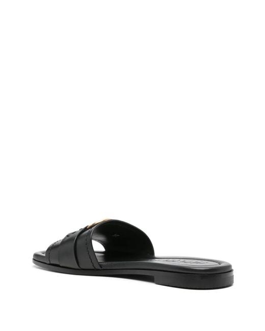 Moncler Black Slide Bell Mules