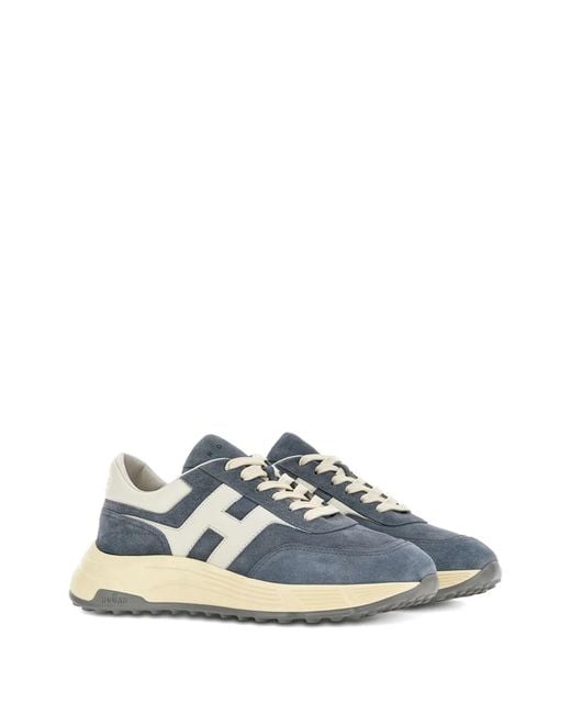 Hogan Blue Hyperlight Leather Sneakers for men