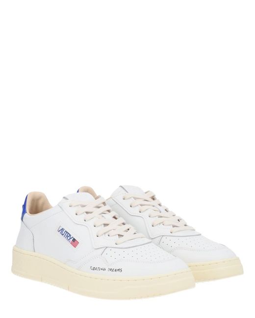 Autry White "Medalist Low" Sneaker for men