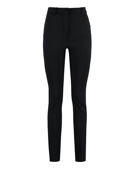 Max Mara Black Teti Virgin Wool Trousers